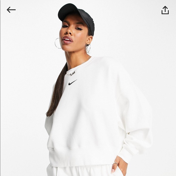 NIKE OVERSIZED CROPPED SWEATSHIRT - Picture 2 of 6